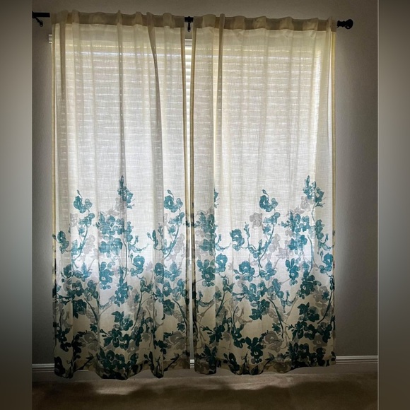 96" Threshold Light Filtering Curtains, 2 Panels - Linen - Picture 2 of 6